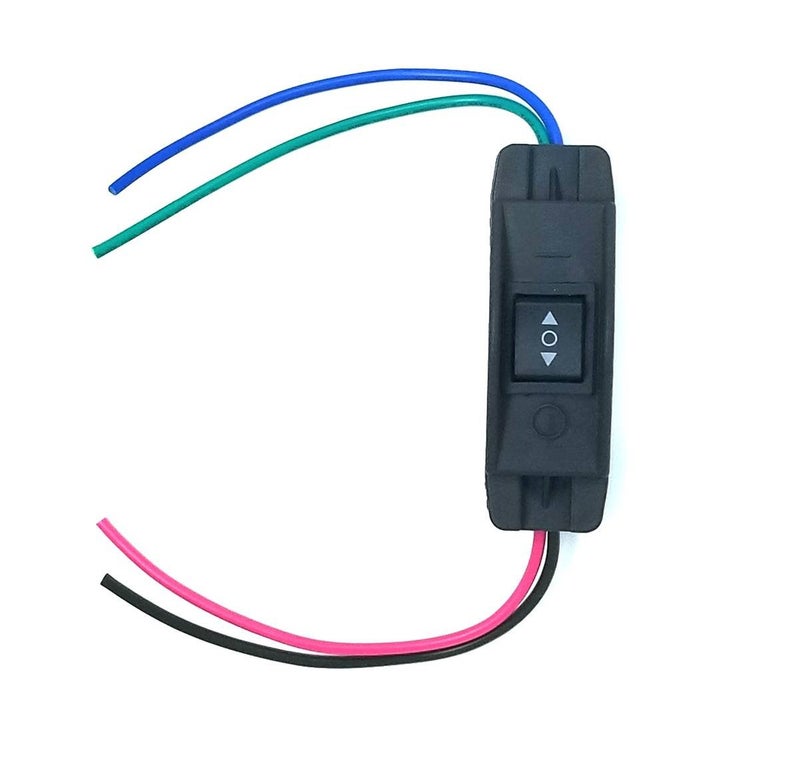 WindyNation 25A DPDT Forward Reverse Up Down Reverse Polarity Switch for Hoist, Winch, Crane, Motor, Linear Actuator (Momentary Switch) - Image 1